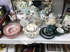 A quantity of miscellaneous china / kitchenware including Portmeirion botanical garden, Denby etc.
