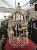 An ornamental bird cage