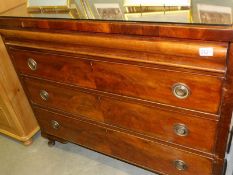 A mahogany 4 drawer chest.