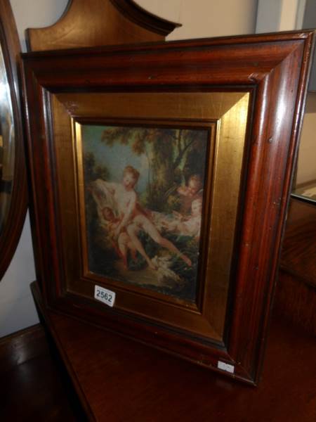 A framed print of a classical scene on board. - Image 2 of 6