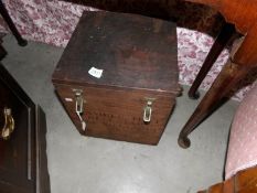 A WW" Air Ministry storage box marked 'Chamber Test Bell Jar, Ref. No.