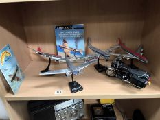 A quantity of model aircraft and motorcycle