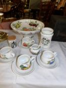 A quantity of Portmerion table ware including footed fruit bowl, cups & saucers etc.