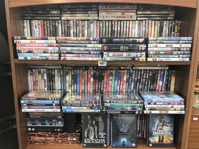 A large collection of DVD's