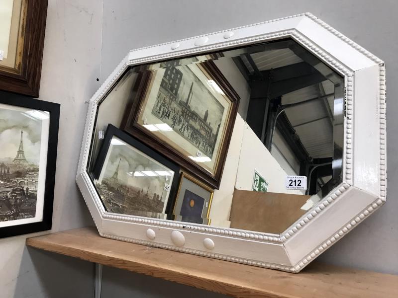 An octagonal, framed,