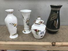 A Denby vase,
