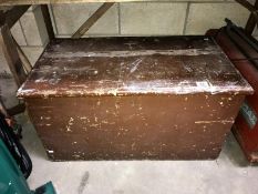 A Victorian pine blanket box