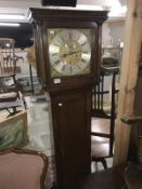An oak cased 8 day long case clock by Blancher, Attleborough.