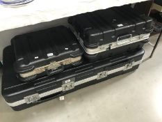 3 mixing desk flight cases