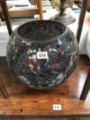 A mosaic glass planter/bowl