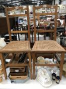 2 cane seat kitchen chairs