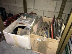 2 boxes of assorted records including 78's and LP's