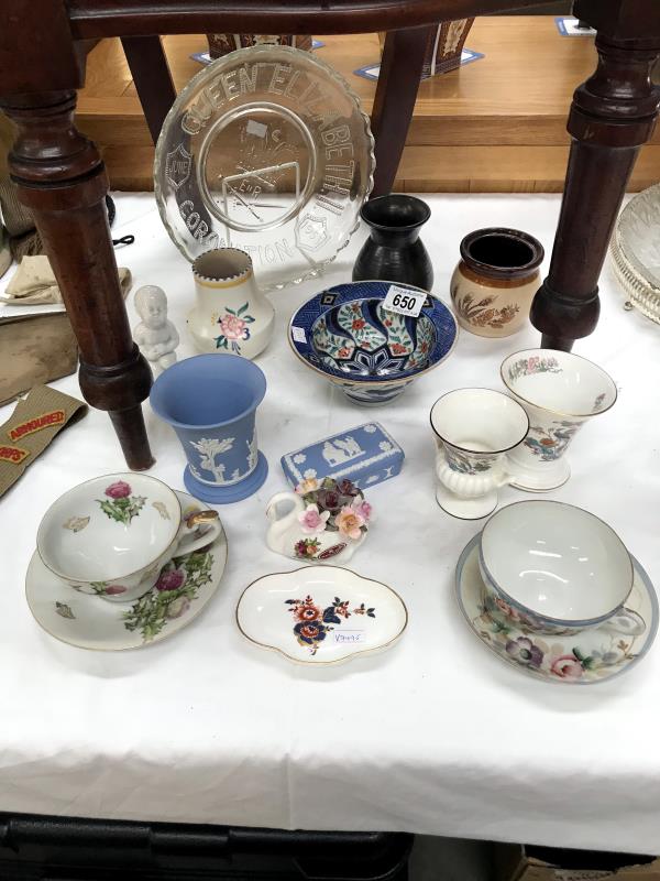 A quantity of porcelain including Wedgwood etc.