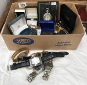 A mixed lot of costume jewellery and watches