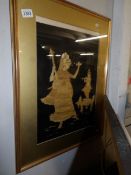 A framed and glazed study of Indian dancer.