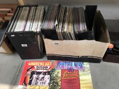 A mixed assortment of LP records - 1 box and 1 case