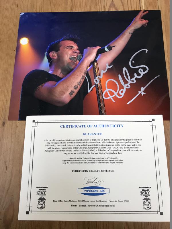 A collection of autographs - Duran Duran, Robbie Williams, Jonny Wilkinson, - Image 7 of 11