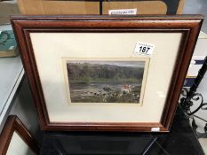 A framed and glazed picture 'This view of the city of Chichester'