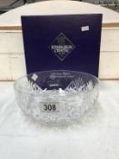 The Scottish Parliament' engraved Edinburgh crystal bowl in original box