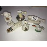 A small quantity of crested ware including Lincoln Imp etc.