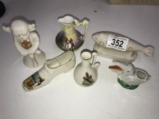 A small quantity of crested ware including Lincoln Imp etc.