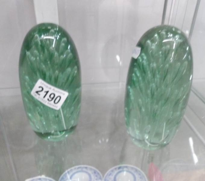 2 Victorian glass 'dumps'.