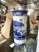 A tall lidded Spode jar