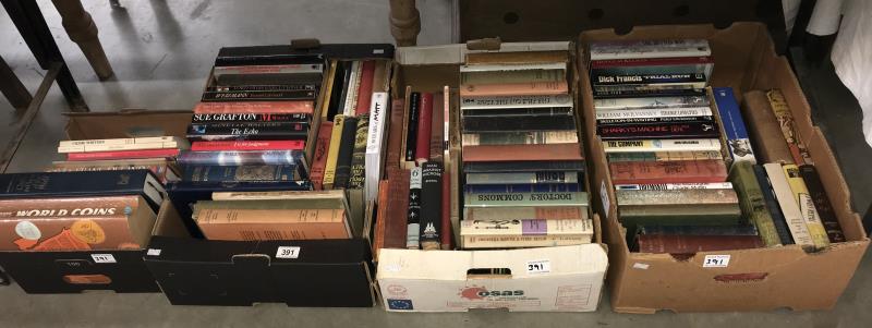 4 boxes of assorted books