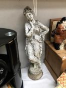 A Romanesque lady garden statue - approximate 65cm tall