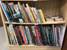 2 shelves of railway related books including The Railway History of Lincoln.