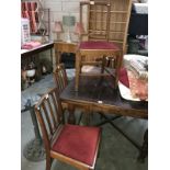 A set of 4 1930s oak dining chairs