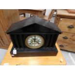 A slate Palladian style mantel clock.