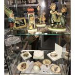2 shelves of Goebel figurines,