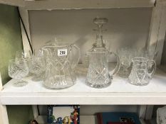 A collection of Crystal Glasses,