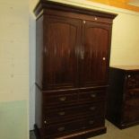 A good quality mahogany linen press.