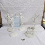 A set of 5 'The Royal Ballet' figurines from Franklin Mint.
