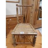 An old bamboo child's chair.