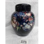 A Moorcroft ginger jar with cover (21 cm).