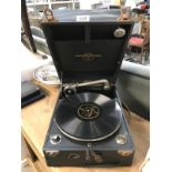 A Columbia picnic gramaphone record player