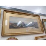 A framed and glazed watercolour coastal scene signed Rushmer 1927.