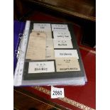 Approximately 200 railway luggage labels from pre-grouping,