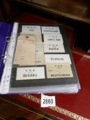 Approximately 200 railway luggage labels from pre-grouping,