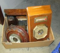 4 vintage barometers.