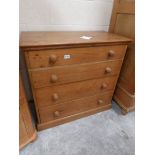 A pine 4 drawer chest.