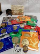 A mixed lot of mainly sports commemorative coins.