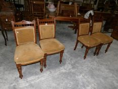 A set of 4 dining chairs.