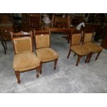 A set of 4 dining chairs.