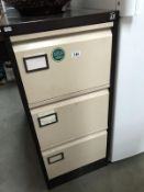 A 3 draw filing cabinet