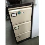 A 3 draw filing cabinet