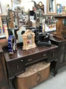 A 1930's mahogany dressing table on Queen Anne legs